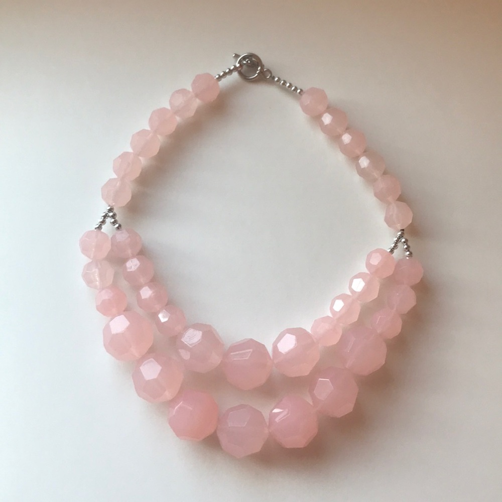 Women’s pink statement necklace